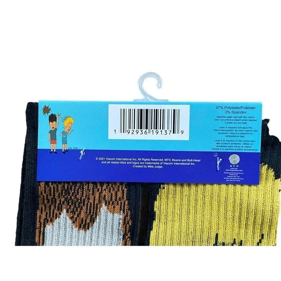 Beavis and ButtHead Unisex Socks Size 6-12 Colorful Crew Socks One Pair Soft - Picture 4 of 9